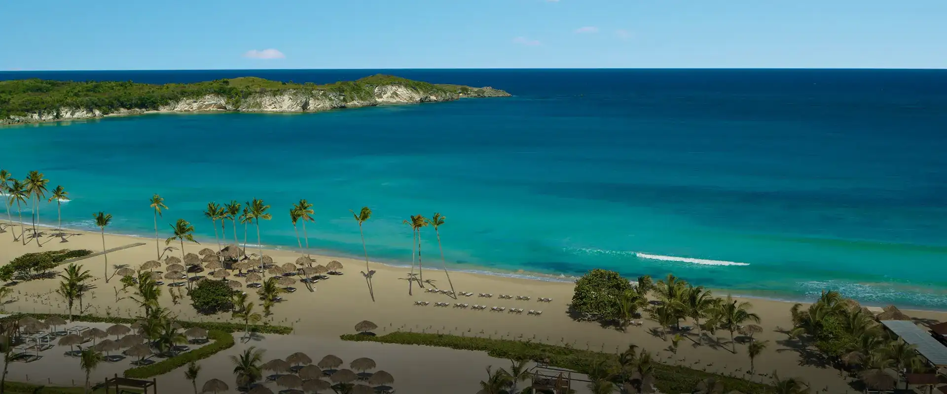 A bird view image of the Dreams Macao Beach resort in Punta Cana